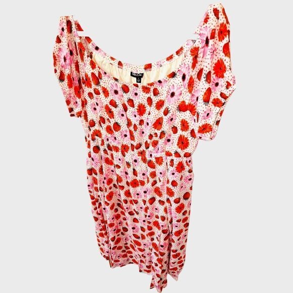 TORRID RETRO CHIC FLORAL FRUIT PUFF SLEEVE SUMMER SKATER DRESS. SIZE 1X - Picture 11 of 17